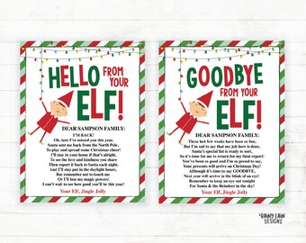 Elf upon the shelf letter Etsy image relating to Elf on the Shelf Return Letter Printable known as Elf upon the shelf letter Etsy